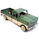 Automebelia 1970 Ford F100 Metal Collectable - Green and Cream 33x11.5x11cm