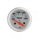 2" Electric 50-150C Oil Temperature Gauge - Silver Dial Silver Bezel