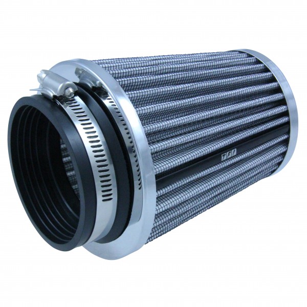 Mini Stack Pod Air Filter 3 inch ID Neck-  Chrome End