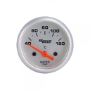 2" 12V Electric 40-120C Water Temperature Gauge with Sender - Silver Dial Silver Bezel