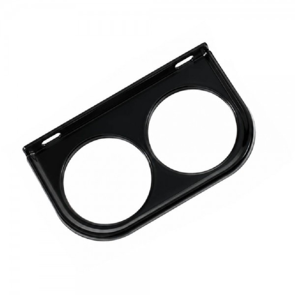 2" Double Gauge Mounting Panel - Black