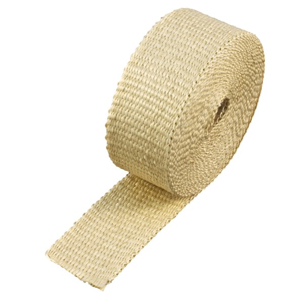 Fawn Coloured Exhaust Wrap 50mm(2") Wide x 7.5mt(25ft) Roll 650C Continuous