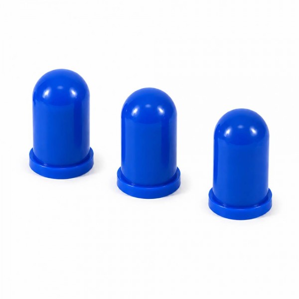 7mm Globe Assembly Bulb Covers - Blue 3 pack