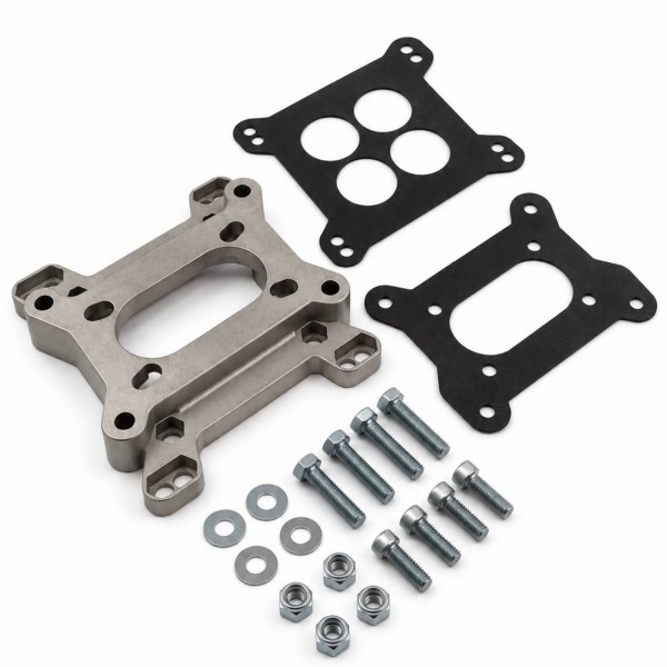 Carburettor Adaptor 2 Barrel Holley / Rochester to 4 Barrel Individual Port Manifold