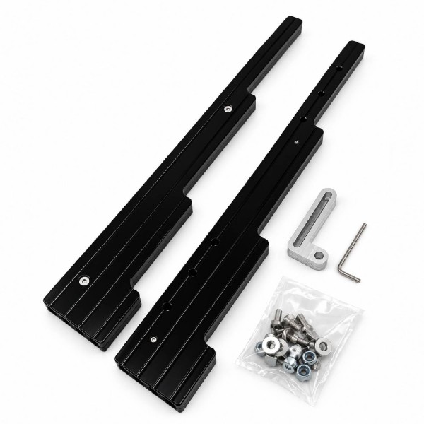 Smooth Billet Aluminium Spark Plug Ignition Lead Wire Divider Kit V8 Engines - Black