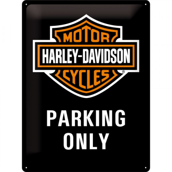 Harley Davidson Parking Only Metal Reproduction Sign 30cm x 40cm