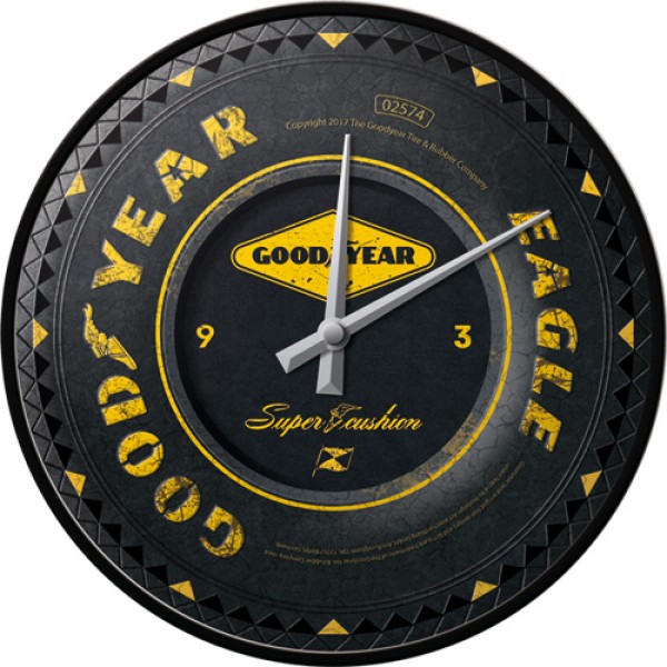 Wall Clock Goodyear Wheel - 30cm