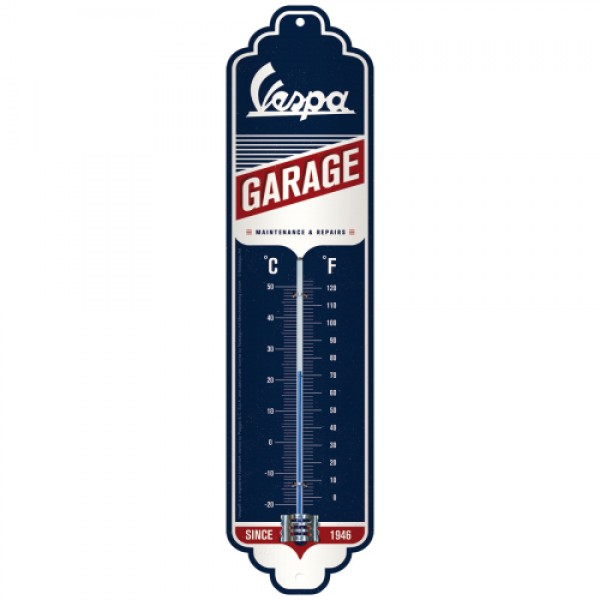 Thermometer Vespa Garage C+F 6.5cm x 28cm In Hang Sell