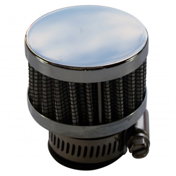 Breather Clamp On 1"(25mm) Id Chrome Top White Element