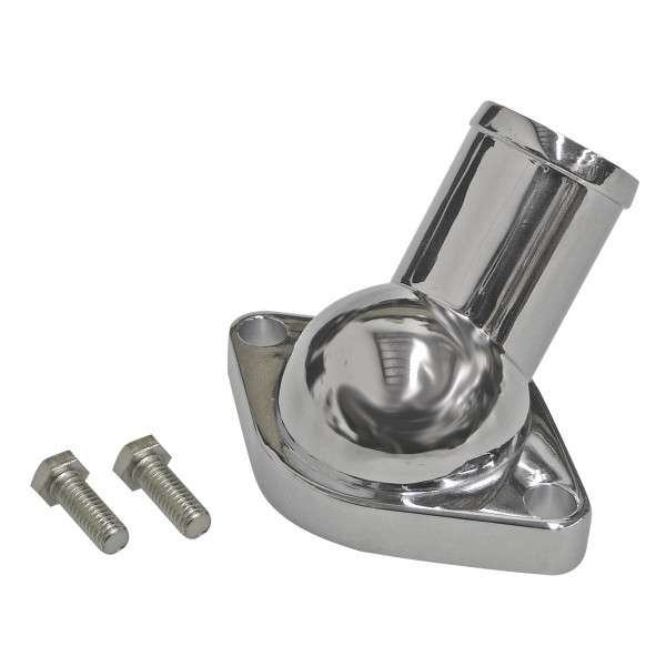 Thermostat Housing Water Neck Chevrolet Small + Big Block 1955-68 Chromed O-Ring