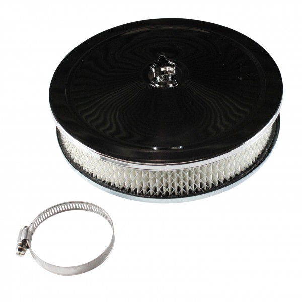 Chrome Air Cleaner 9" Wide x 2" Tall Suit 2-5/16" Single Barrel Stromberg Carb