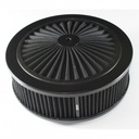 Extraflow All Black Air Cleaner Filter 9"x 3" Assy fit Holley 5-1/8" Base