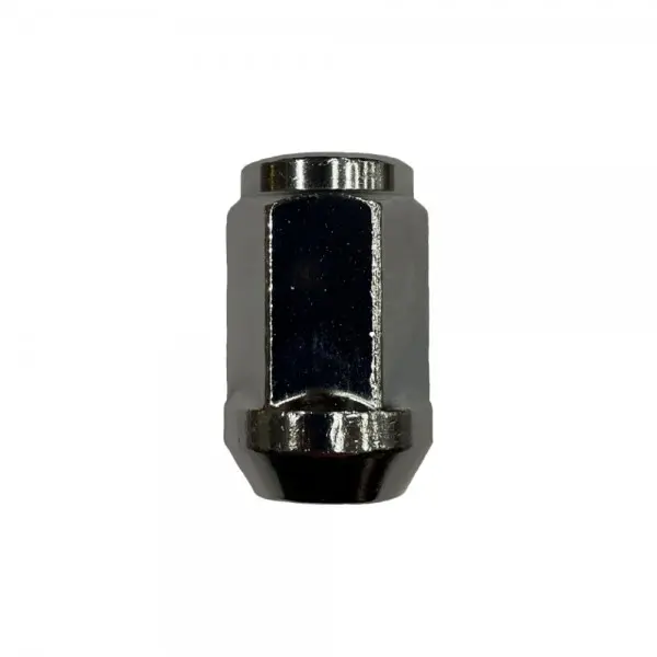 Single Chrome Acorn Bulge Wheel Nut (Close Ended) - 14mm x 1.5 Thread, 19mm Hex