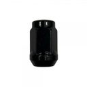 Single Black Acorn Bulge Wheel Nut (Close Ended) - 7/16" UNF Thread, 19mm Hex