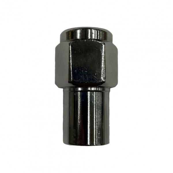 Single Chrome Flat Standard Mag Nut (Close Ended) - 12mm x 1.5 Thread, 21mm Hex