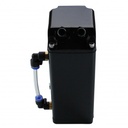 Catch Can Black Square Alloy with Hose Fittings (600ml) 4WD 175x80x65mm