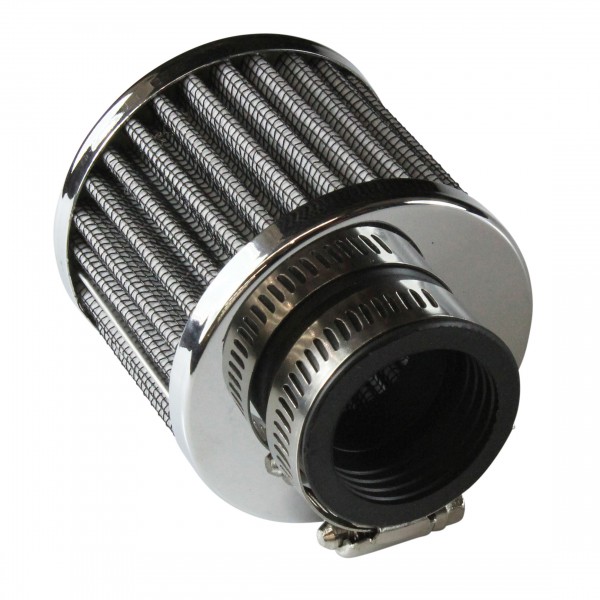 Valve Cover Breather Clamp On 1-1/2"(38mm) Id Chrome Top White Element