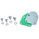 Fuel Pump Block Off Chrome Small Block Chevrolet with Bolts + Gasket