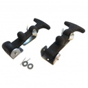 Rubber Bonnet Hook Kit Door Fastener Catch Pull Strap with brackets-Pair