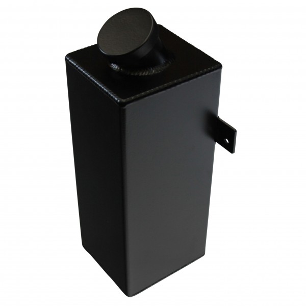 Windscreen Washer Bottle Black Finish Alloy Vertical (1.8 Litre) Ford Style