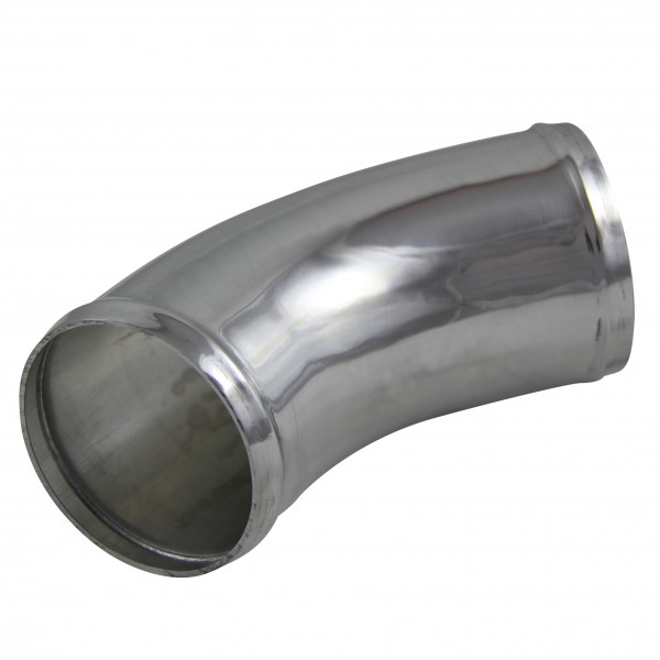 Intake Pipe Intercooler 3" (76mm) OD 60 Degree Polished Alloy Pipe 7" (180mm)