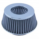 Conical Short 76-89-101mm Neck Chrome Cotton Washable Reusable High Flow Filter
