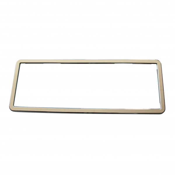 SINGLE Chrome Polymer Number Plate Frame. Suits a 6 Digit Number Plate