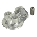 Derale Single Ports Up 1/2" NPT Remote Filter Mount Dual Thread Entry 25708