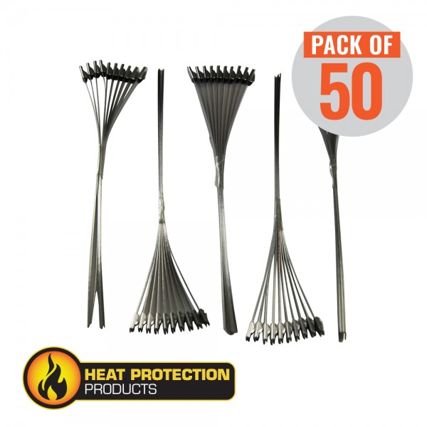 Exhaust Wrap Stainless Steel Locking Ties 200mm (8 Inch) Long Heavy Duty Qty 50