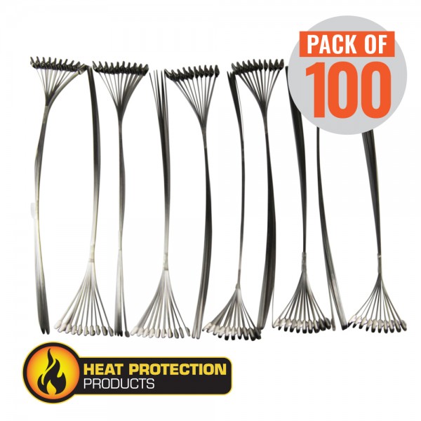 Exhaust Wrap Stainless Steel Locking Ties 355mm(14 Inch) Long Heavy Duty Qty 100