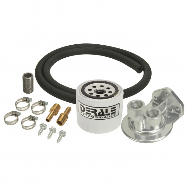 Derale Transmission Filter Kit Single Mount 3/8" NPT Ports Up Remote