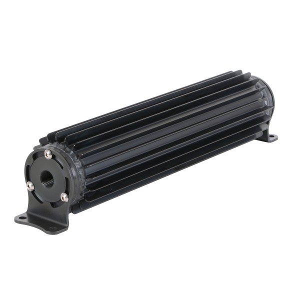 Aluminum Black Heat Sink Fluid Cooler 14-1/4" x 3". 1/2" Npt Inlet Derale