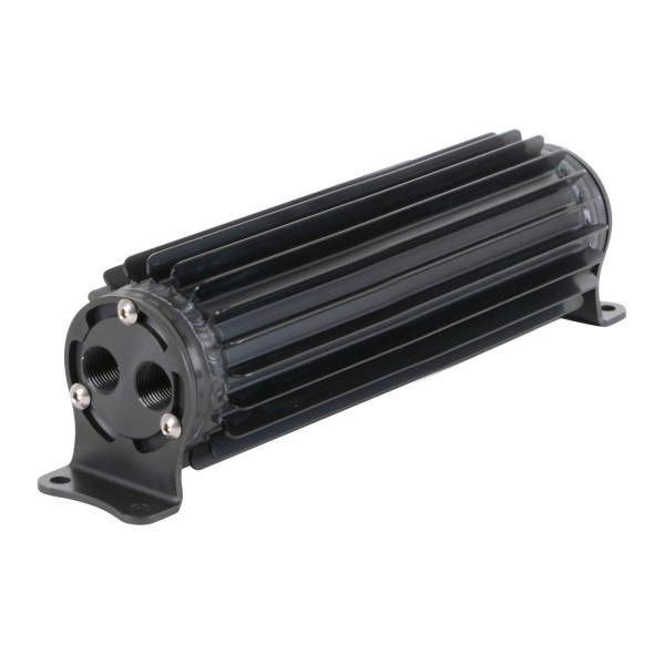 Aluminum Black Heat Sink Fluid Cooler 10-1/4" x 3". 3/8" Npt Inlet Derale