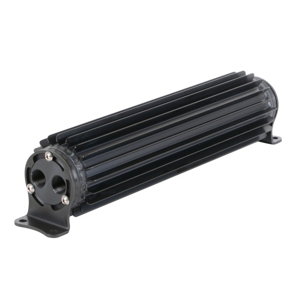 Aluminum Black Heat Sink Fluid Cooler 14-1/4" x 3". 3/8" Npt Inlet Derale