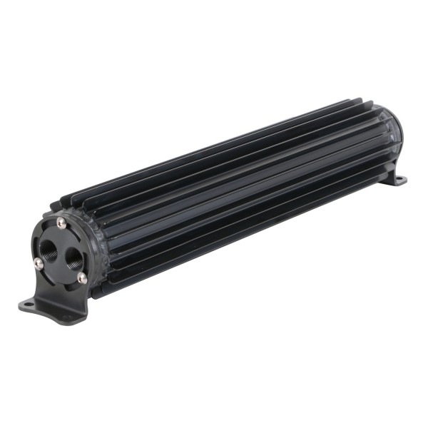 Aluminum Black Heat Sink Fluid Cooler 17-1/4" x 3". 3/8" Npt Inlet Derale