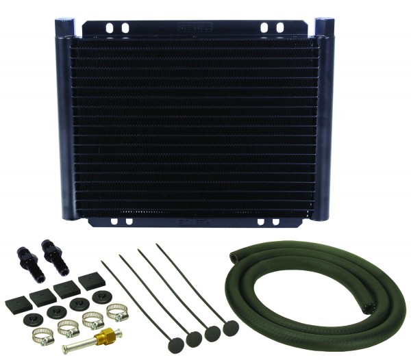 Derale Transmission 18 Row Plate & Fin Cooler Kit Inverted Flare Inlets