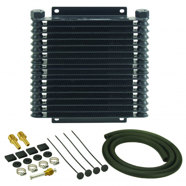 Derale Transmission 17 Row Plate & Fin 10-1/8"x3"x1-1/4" Cooler Kit