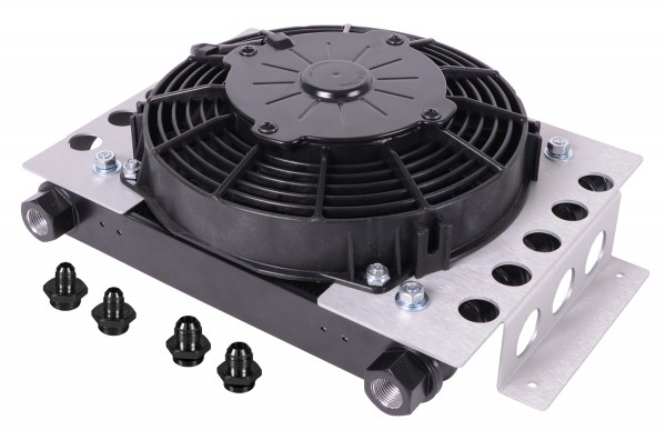 Derale Atomic Cooler Plate & Fin 15 Row 12-3/4"x9-3/8"x3-15/16", -6AN/-8AN