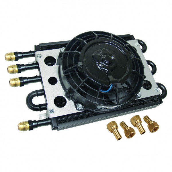 Derale Econo-Cool Fluid Cooler Dual 4+2 Pass 13-15/16"x7-5/8"x5"