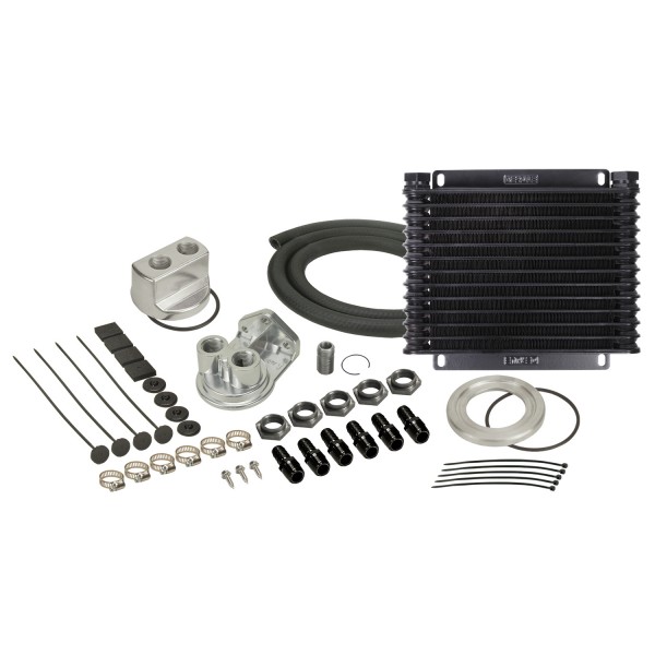 Derale 6 Pass Engine Cooler + Universal Oil Filter Relocation Kit