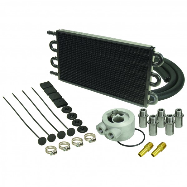 Derale 6 Pass Aluminum/Copper Universal Engine Oil Cooler Kit