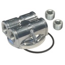 Derale Dual Side Ports Spin On Engine Oil Adapter 1/2"NPT Ports 22x1.5mm