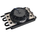 Derale Econo-Cool Remote 6 Pass Trans/Power/Fuel Cooler, 1/2" Barb Inlets