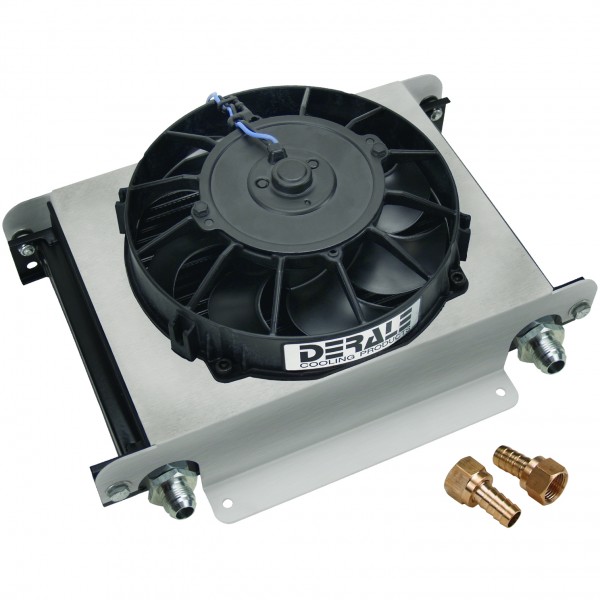 Derale Hyper-Cool Fluid Cooler 25 Row 13"x10"x5-5/8" 8" Fan