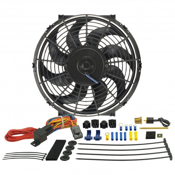 Derale 12" Tornado Reversible 880Cfm Electric Fan with 180F Thermostat