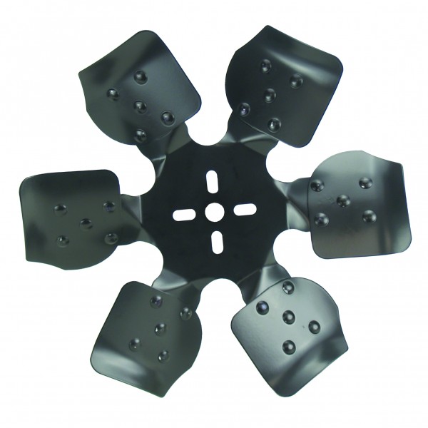 Derale Standard Rotation Rigid Steel 6 Blade Race Fan Black 13 Inch