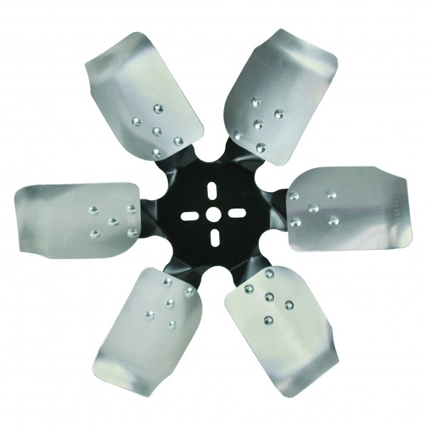 Derale Standard Rotation Rigid Steel/Alloy 6 Blade Race Fan Black 17 Inch