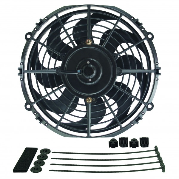 Derale Dyno-Cool 10" Curved Blade Electric Puller (Reversible) Fan 590cfm