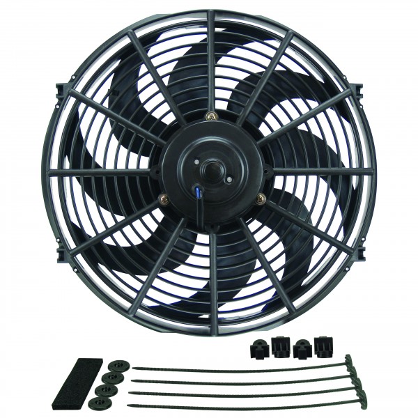 Derale Dyno-Cool 14" Curved Blade Electric Puller (Reversible) Fan 1230cfm