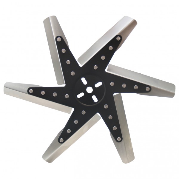 Derale High Performance Flex Fan 17 Inch Stainless Blade Black Hub